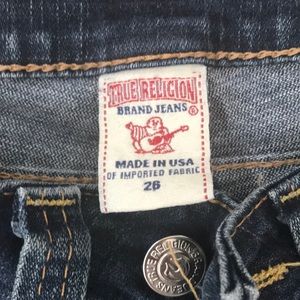 True Religion size 26 straight jean